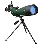 Svbony SV28 Spektiv mit Stativ 20-60x80, Spektiv Vogelbeobachtung Handy Adapter, BAK4 Prisma P65 Wasserdicht Monokular Spektive für Sportschützen Tierbeobachtung Jagd Mond