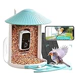 NETVUE Birdfy Vogelfutterhaus mit Kamera und Kostenloser KI Vogelerkennung zur Live-Beobachtung, Solarbetrieb WLAN Vogelfutterstation für automatische Videoaufnahme bei Vogelbesuch